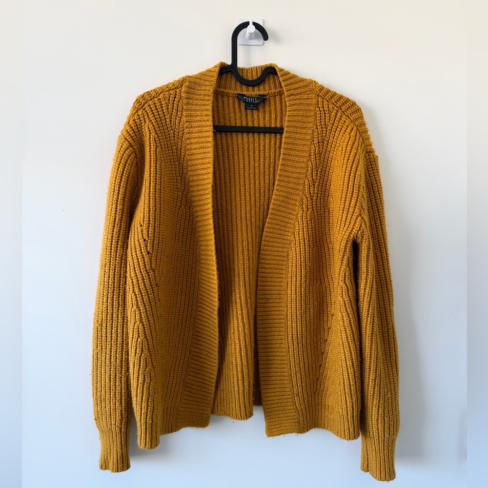 Women's Mustard Cardigan Sweater